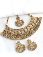 Meenaz Necklace Set-Peach