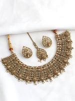 Suhana Necklace Set-Peach