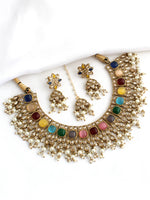 Fatimah Necklace Set-Multicolor