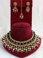 Fatimah Necklace Set-Black