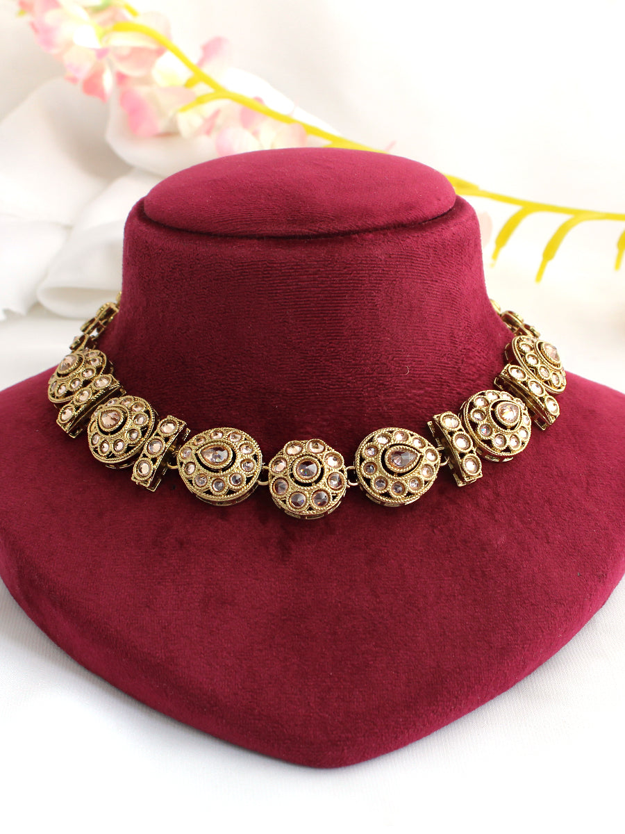 Kritika Choker Necklace-Gold