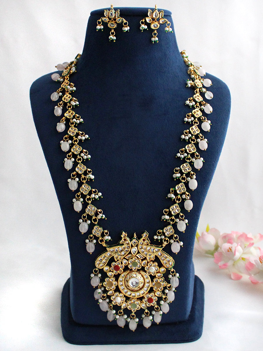 Jaisalmer Long Necklace Set-Multicolor