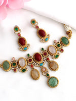 Kiayana Choker Necklace Set-Multicolor