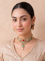 Kiayan Choker Necklace Set-Multicolor