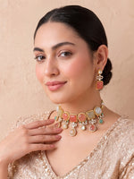 Rhea Choker Necklace Set-Pink