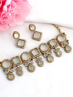 Rhea Choker Necklace Set-White