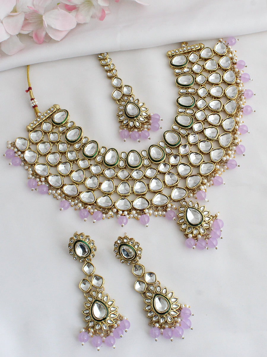Navika Necklace Set-Lavender