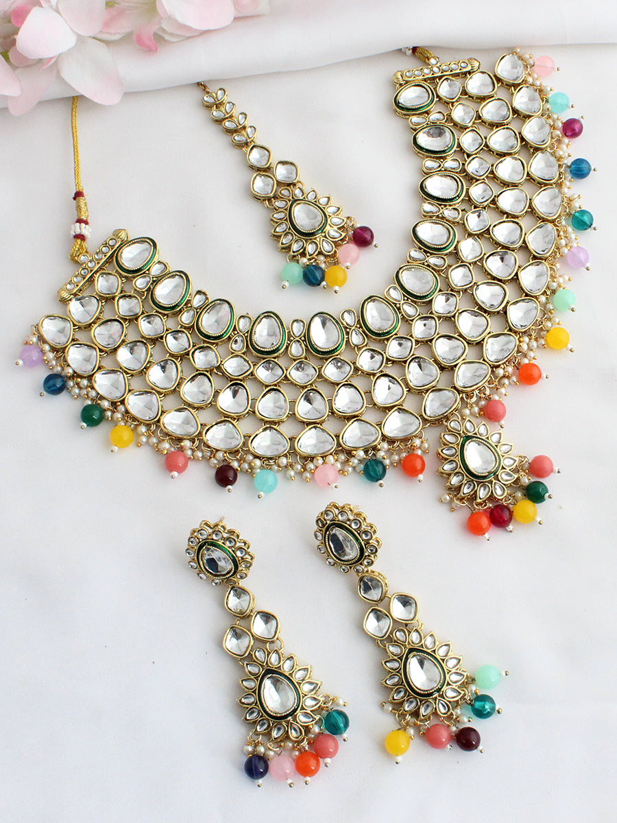 Navika Necklace Set-Multicolor