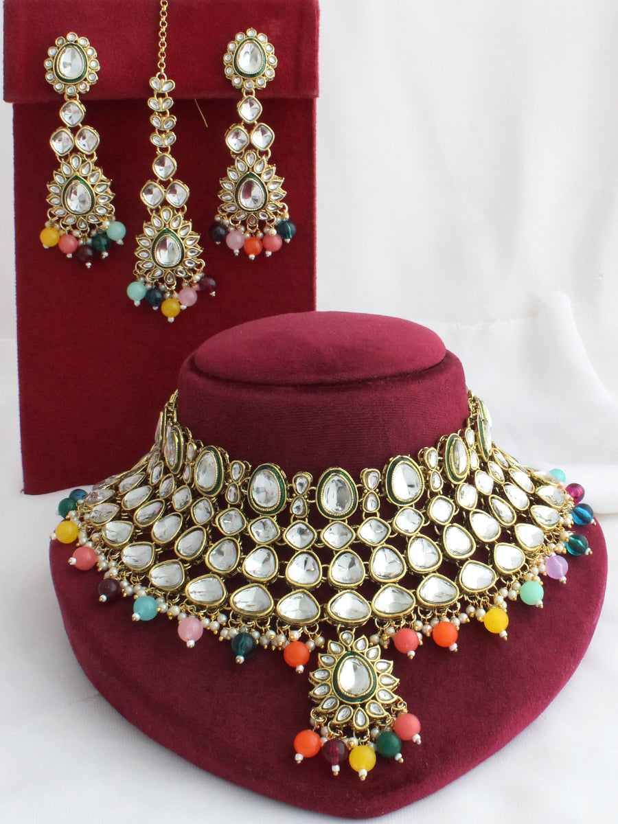 Navika Necklace Set-Multicolor