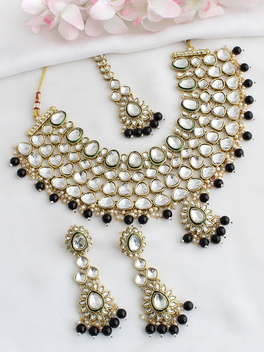 Navika Necklace Set-Black