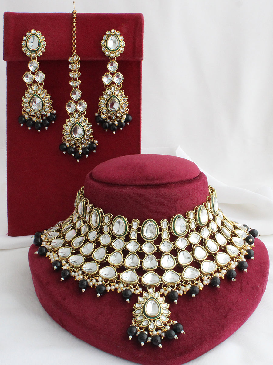 Navika Necklace Set-Black