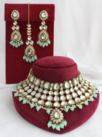 Navika Necklace Set-Mint Green
