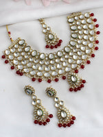 Navika Necklace Set-Maroon