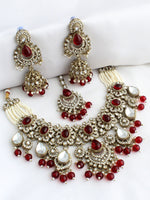 Drisha Necklace Set-Maroon