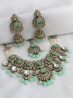 Drisha Necklace Set-Mint Green