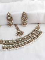 Eshal Choker Necklace Set-Pastel Pink