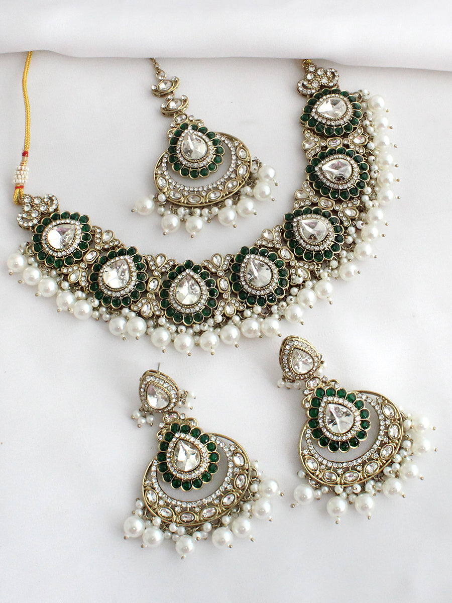 Ivana Necklace Set-Green
