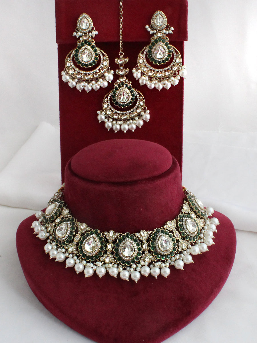Ivana Necklace Set-Green