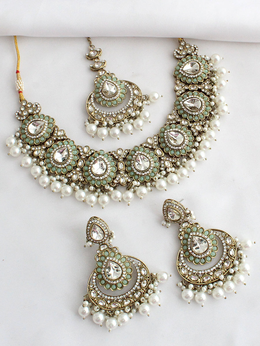 Ivana Necklace Set-Mint Green