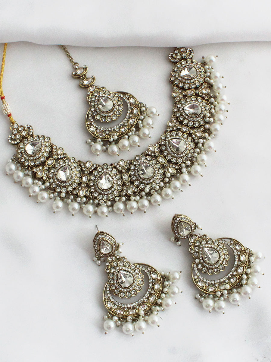 Ivana Necklace Set-White
