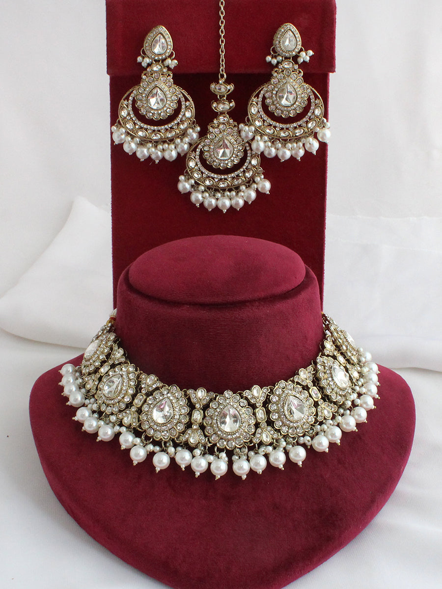 Ivana Necklace Set-White