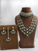 Sanvika Layered Necklace Set-Green