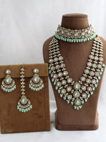 Sanvika Layered Necklace Set-Mint Green