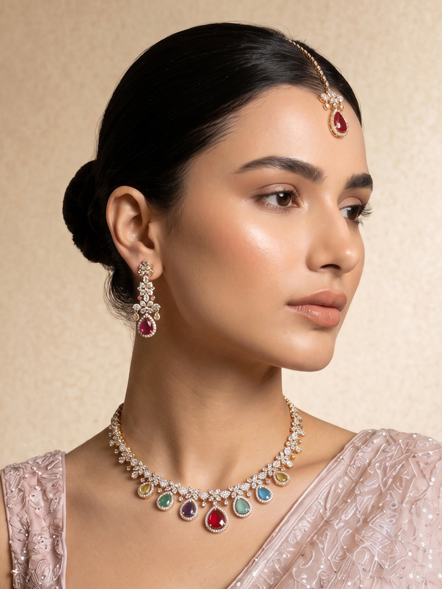 Sobia Necklace Set-Multicolor