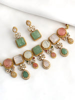 Rhea Choker Necklace Set-Multicolor