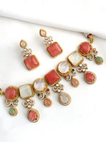 Rhea Choker Necklace Set-Multicolor