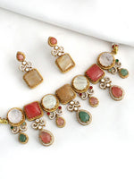 Rhea Choker Necklace Set-Multicolor