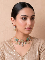 Rhea Choker Necklace Set-Multicolor