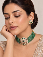 Amna Choker Necklace Set-Green