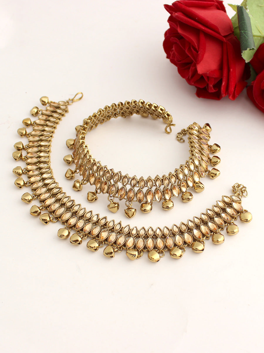 Gunjan Anklet Payal - Gold