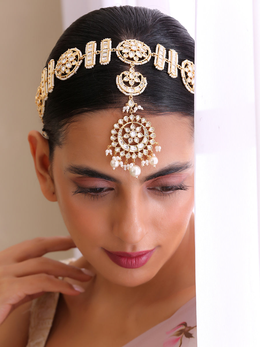Pushti Sheeshphool Mathapatti Indian Bridal Hair Accessories | Fast Worldwide Shipping