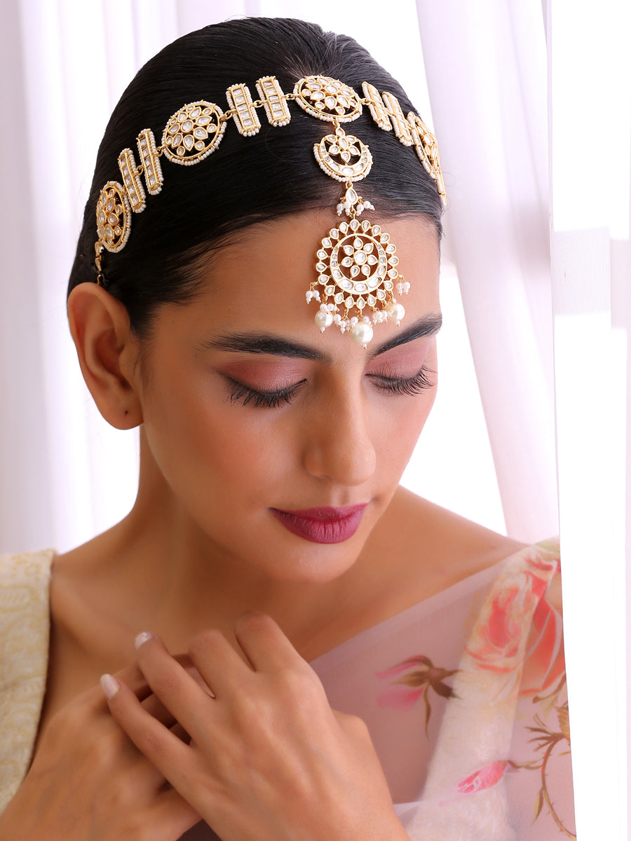 Pushti Sheeshphool Mathapatti Indian Bridal Hair Accessories | Fast Worldwide Shipping