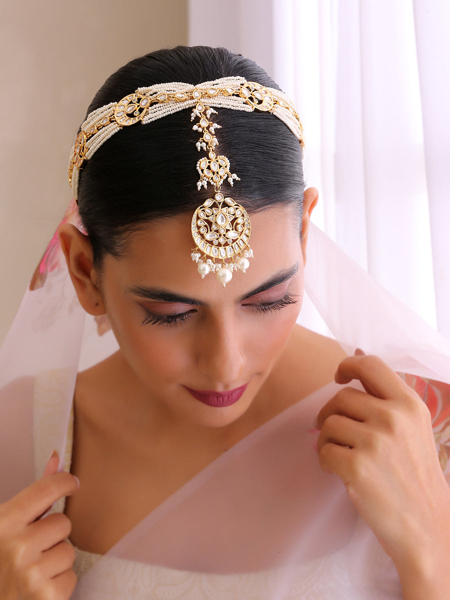 Anshika Sheeshphool Mathapatti Statement Hair Accessories for Indian Outfits