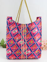 Patola Print Bag / Wedding Favors-Pink