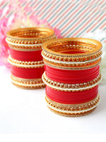 Poorva Bridal Choora-Red