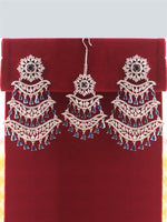 Kayra Earrings & Tikka Set-Blue