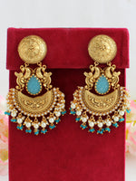 Charvi Earrings-Aqua