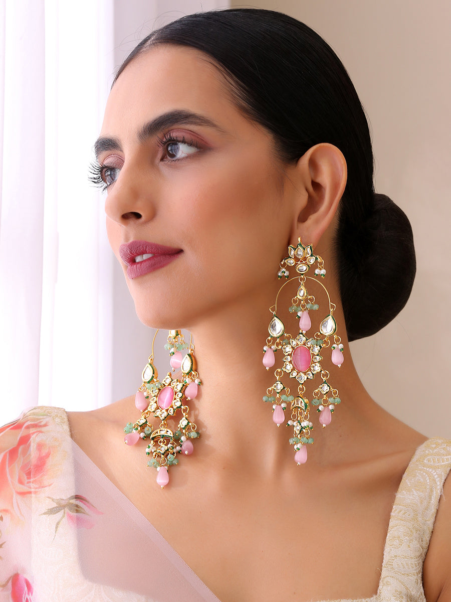 Heer Earrings - Pastel Pink