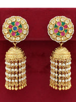 Bikaner Jhumka Earrings-Multicolor