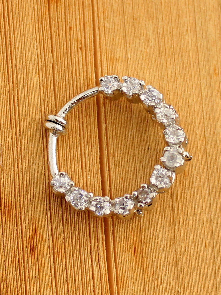 Shirin Clip On Nose Ring - Silver