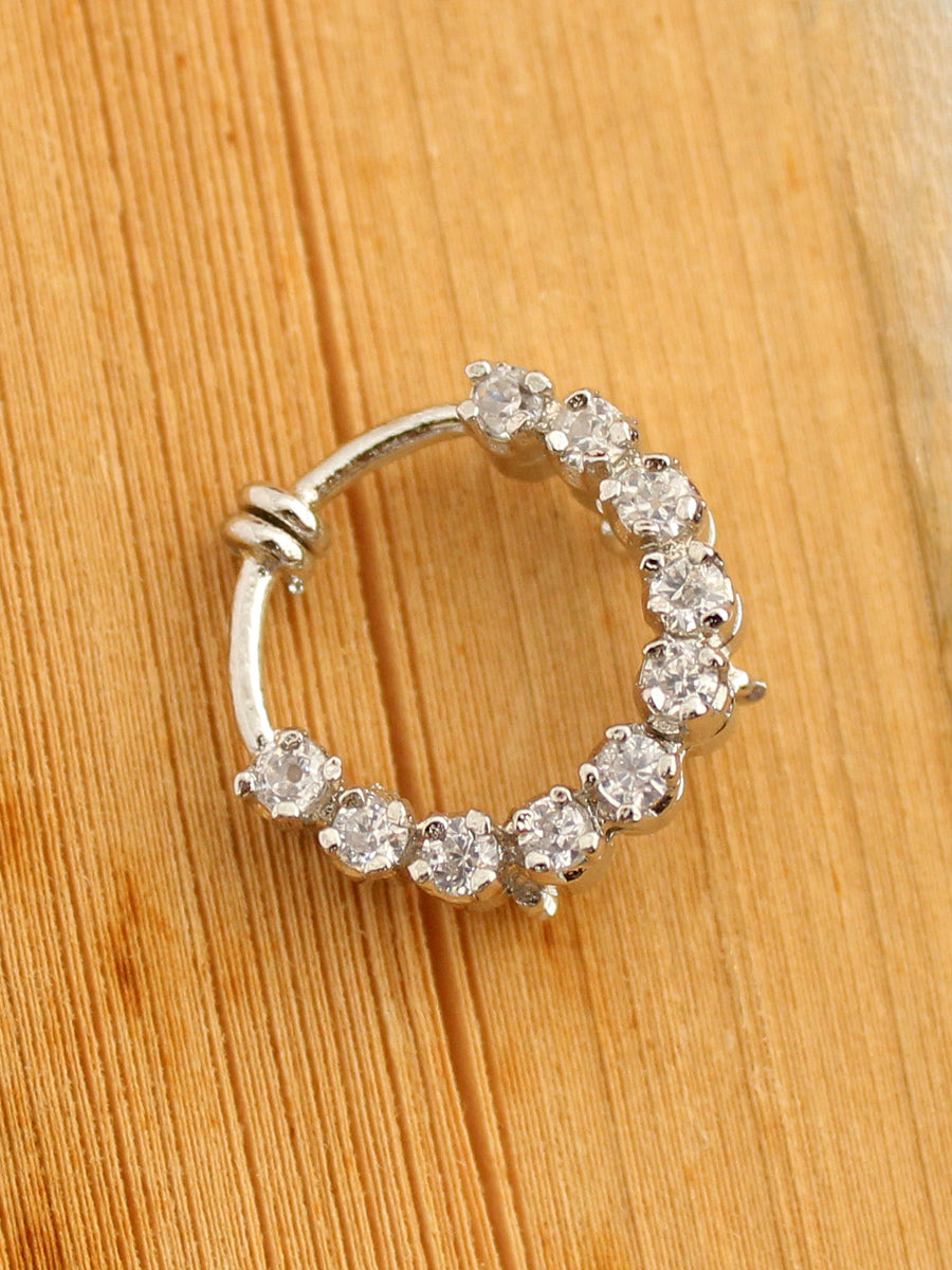 Shirin Clip On Nose Ring - Silver