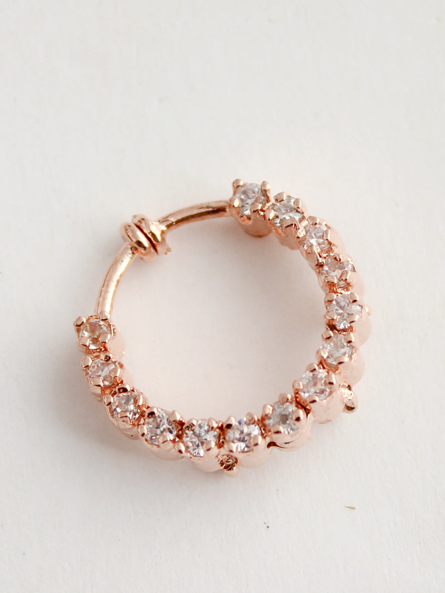 Shirin Clip On Nose Ring - Rose Gold