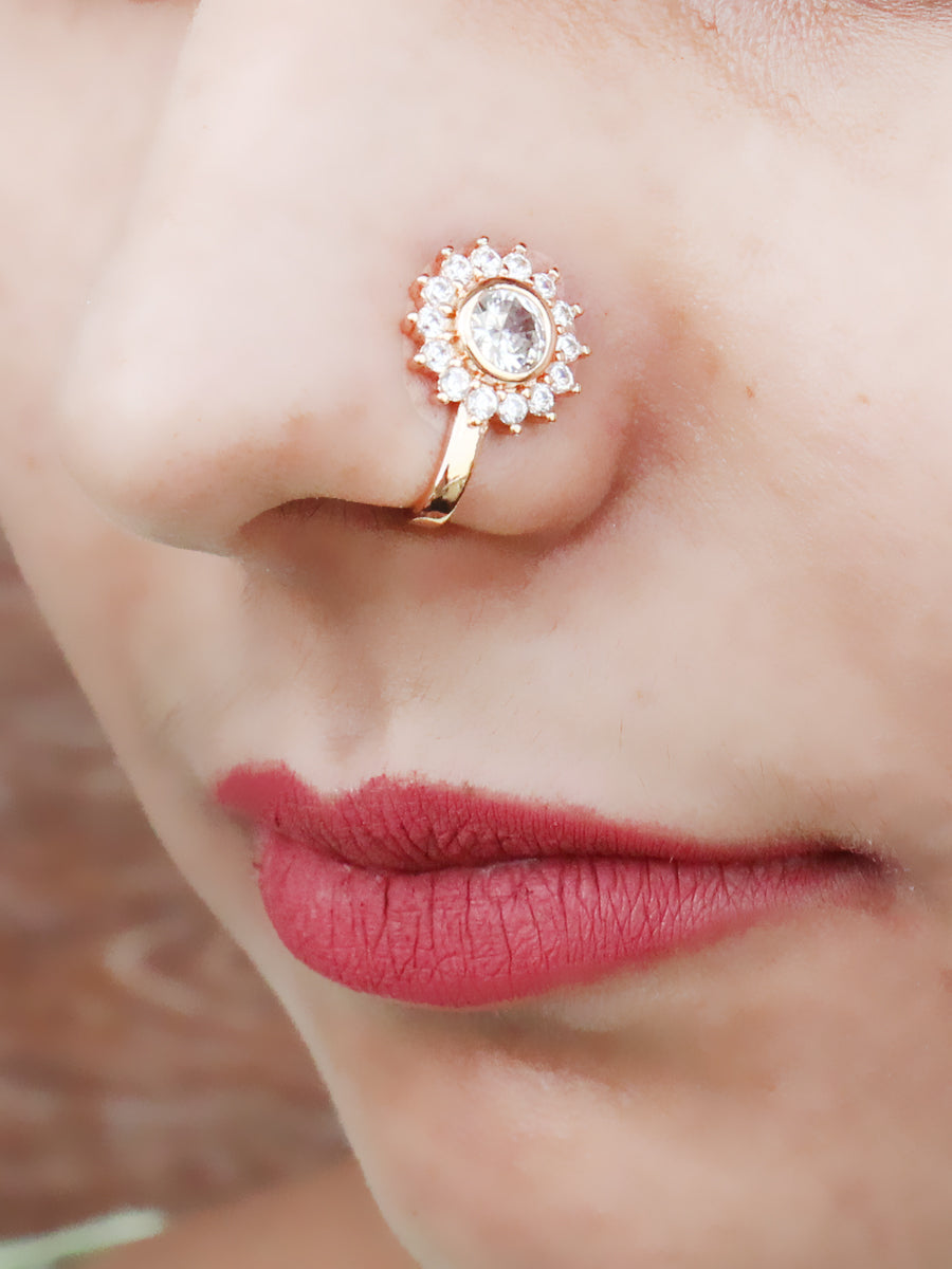 Shreya Nose Ring Luxury Indian Nose Ring with International Shipping