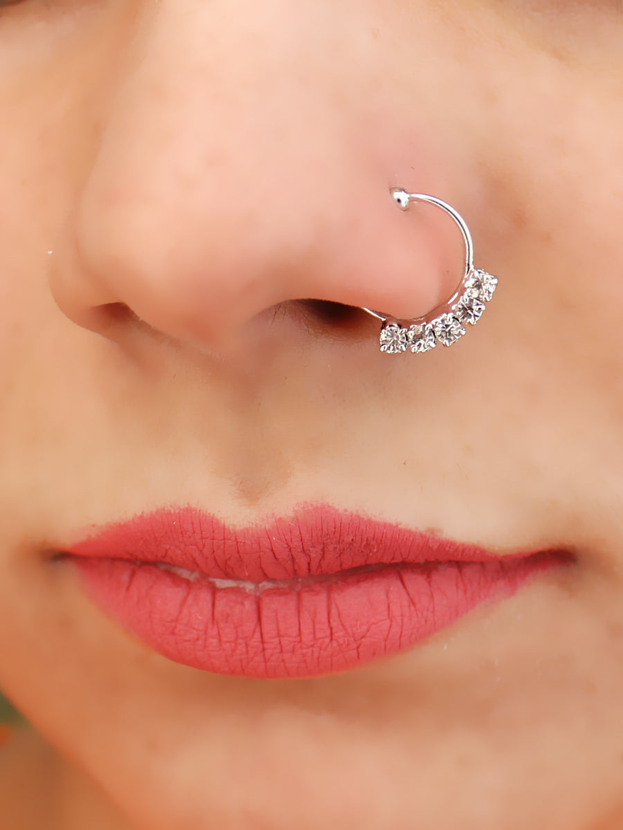 Ekta Nose Ring Ethnic Nose Ring for Mehndi & Reception Looks