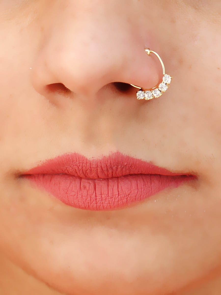 Ekta Nose Ring Ethnic Nose Ring for Mehndi & Reception Looks