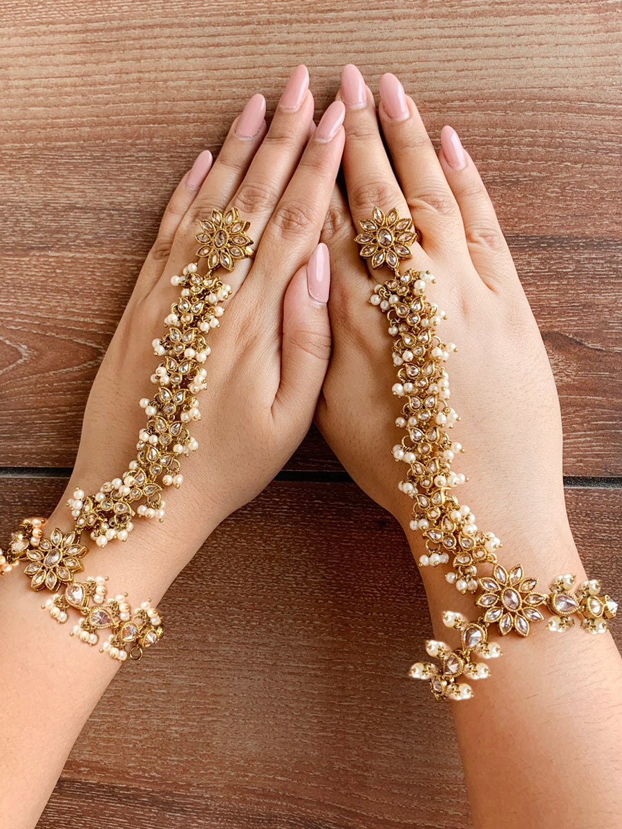 Poorva Hand Harness/Bracelet - Gold